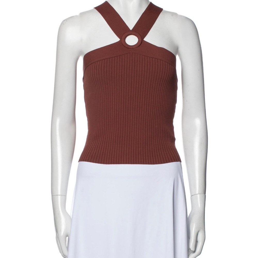 Sandro Halterneck top size s brown tan